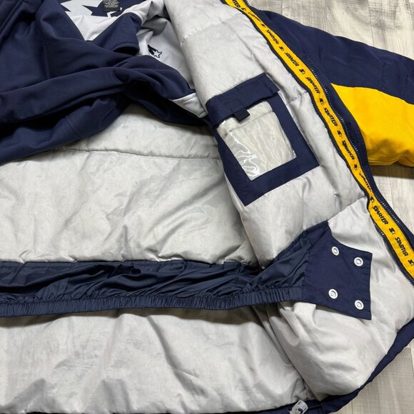 ✅Mens XLT 46/48 Vintage Starter 3-in-1 Winter Jacket Feather/Down Insulated Navy - Picture 12 of 14